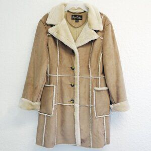 BIG CHILL Y2K Women's M Faux Suede Coat Penny Lane Tan